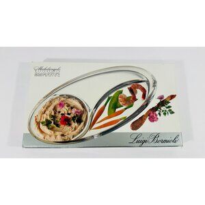 Luigi Bormioli Michelangelo Masterpiece Divided Glass Hors Doeuvre Tray Plate